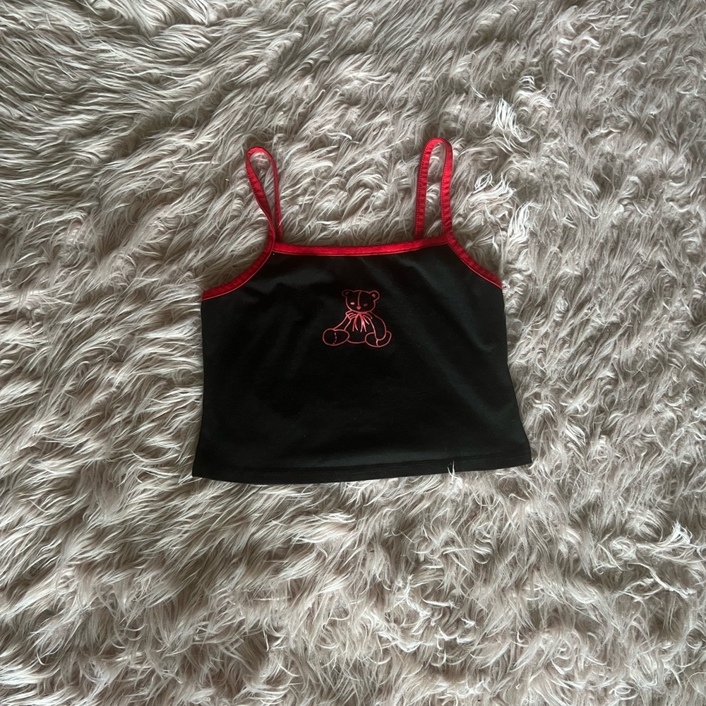 red teddy bear crop top